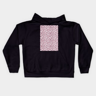 White and red Spot Dalmatian Pattern Kids Hoodie